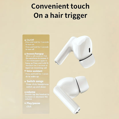 Lightweight wireless in-ear headphones are as light as a feather. Long time wearing will not have the slightest discomfort. Whether you're out shopping, commuting, or working out, it's easy to slip it into your pocket and sta