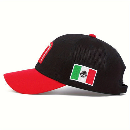 Mexico Flag Embroidered Baseball Cap Lightweight Casual Hat