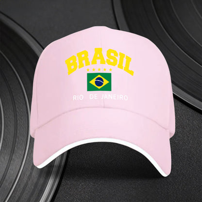 Adjustable Brazilian Flag Cap for Sports Fans, Lightweight & Trendy
