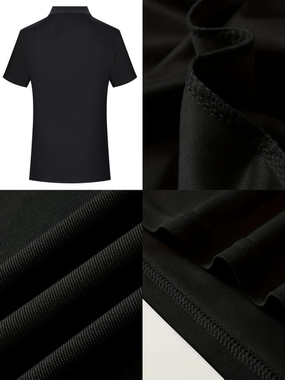 Men's Lightweight Breathable Shirt - Quick-Dry Polyester Button-Up Collar Formal & Casual Business-casual Office Wedding Party Attire - Easy-Care Everyday & Special Occasion Shirt, Easycare Fabric