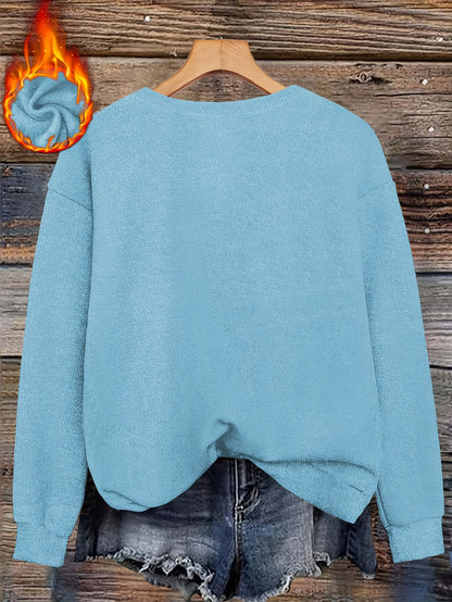 Women's Casual Long Sleeve Crew Neck Sweater for Fall Winter