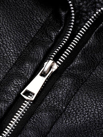 Men'S Cozy Fleece-Lined Bomber Jacket - Thick Winter Coat with Multiple Pockets, Zip-Up Casual Pilot Style, Brown, Polyester Lining, Perfect for Fall & Winter, Winter Bomber Jacket