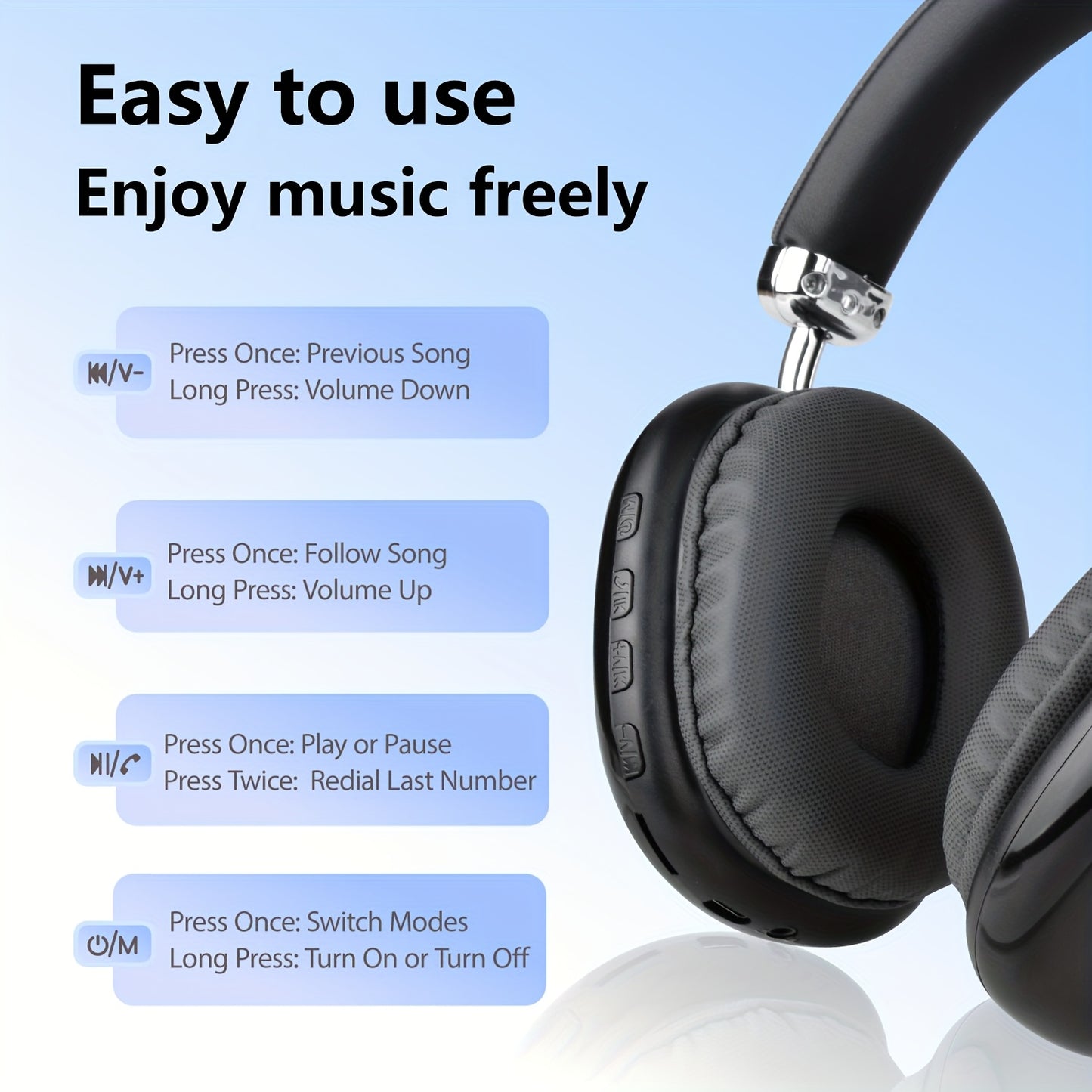 URIZONS Wireless Soft Headband TWS Gaming Earphones with Mic