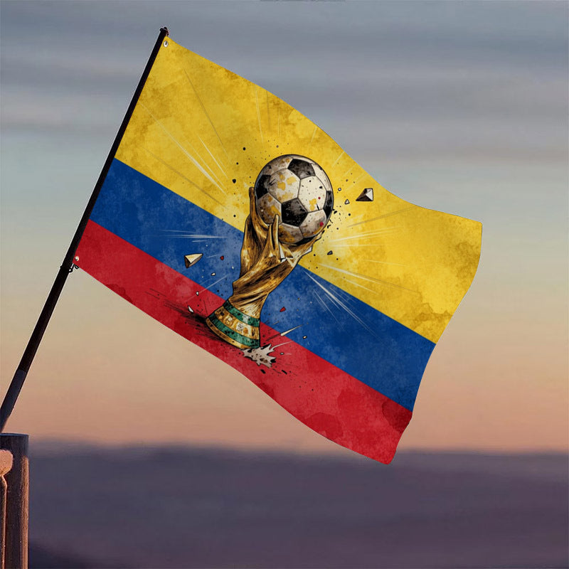 Colombian Flag Football Outdoor Decorative Polyester Flag