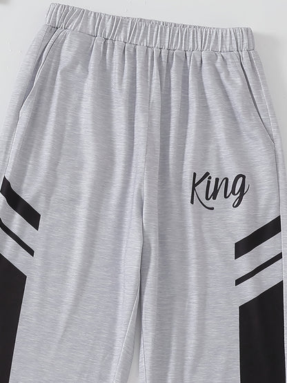 Boys' Casual Spring Summer Striped T-Shirt & Pants Set