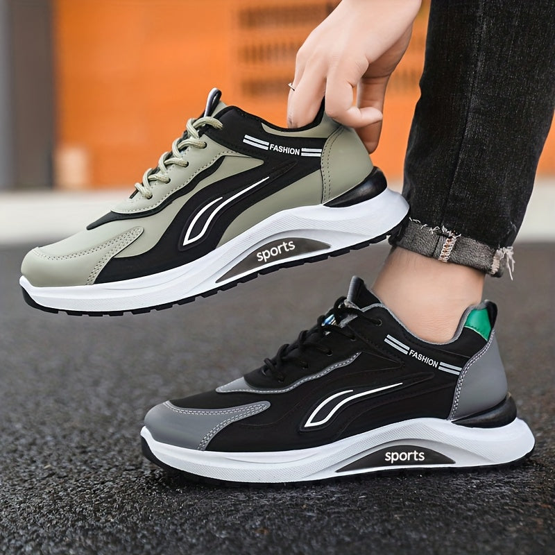 Men's Fashionable Casual Sports Shoes, Trendy Versatile Running Shoes for Spring and Autumn - ayq