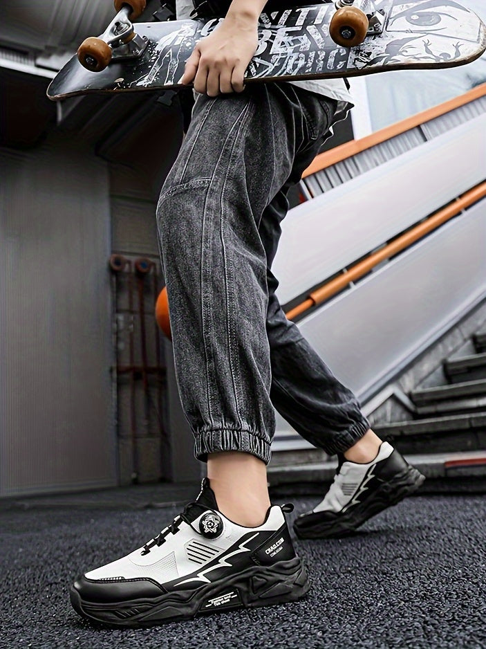 Men's Breathable Anti-Odor Outdoor Sneakers with Height - Low-Top Elastic Closure Running Shoes Suitable for Gym,, Casual Wear - -Season Comfortable Athletic Footwear with Odor-Resistant Technology - ayq