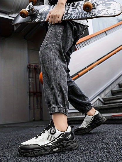 Men's Breathable Anti-Odor Outdoor Sneakers with Height - Low-Top Elastic Closure Running Shoes Suitable for Gym,, Casual Wear - -Season Comfortable Athletic Footwear with Odor-Resistant Technology - ayq