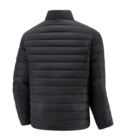 Men's Winter Stylish Padded Coat, Slim Fit Stand Collar Warm Jacket, Men's Plus Size -padded Padded Jacket