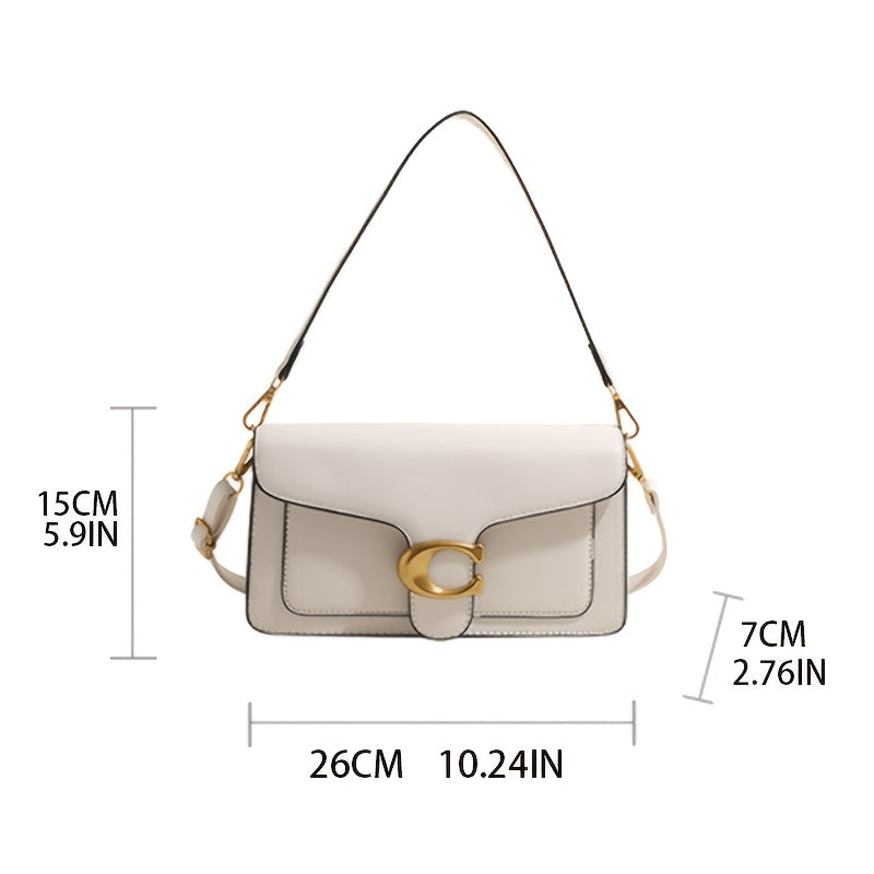 Elegant Women’s PU Crossbody Bag with Magnetic Closure
