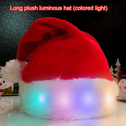 Luminous Christmas Hat Battery Powered Adult Party Hat. Lightweight, easy to wear with LED lights (luminous effect), suitable for Christmas, New Year, theme parties and family celebrations. Also serves as Christmas lights, li