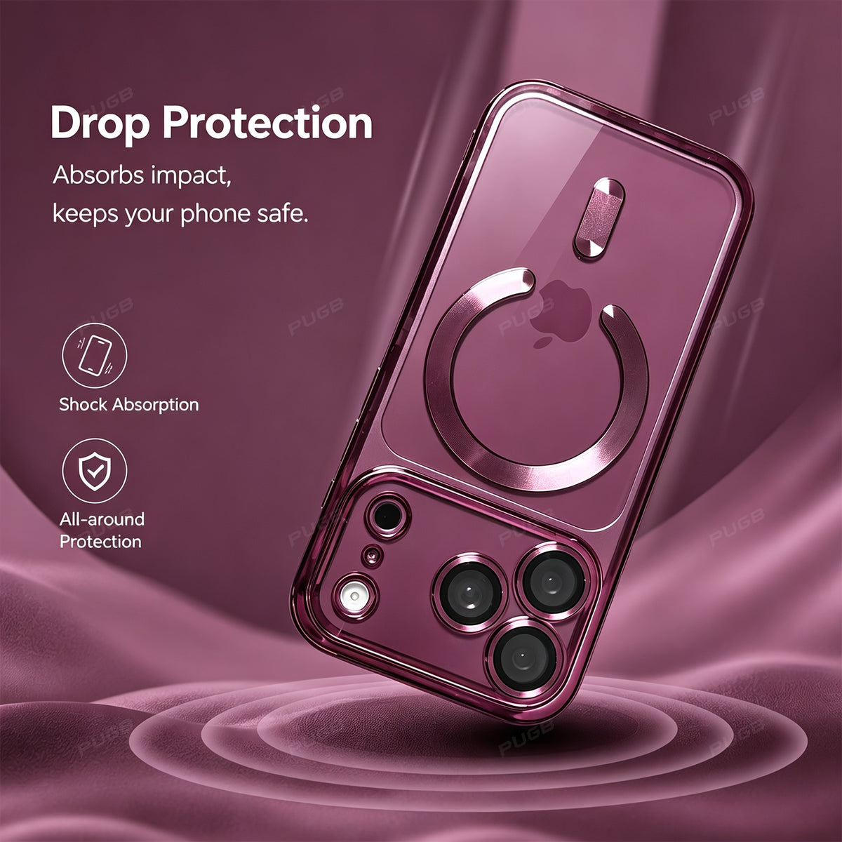 Luxury Transparent Magnetic Silicone Phone Case for iPhone 18 Pro Max