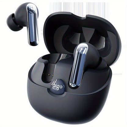 Aigo 5.4 Wireless Headphones with a Microphone, TWS In-Ear Sports Headphones, Stereo In-Ear Headphones with an LED Display, And Wireless Running Earphones for Gifts.