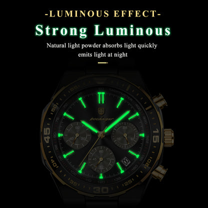 Men's Business Quartz Watch Stainless Steel Waterproof