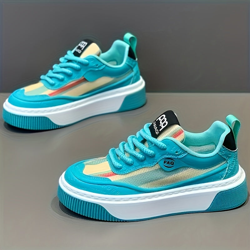 Men's Low-Top Sneakers - All-Season Cushioned Shoes with Shock-Absorbing PVC Sole  Breathable Fabric Lining, White PU Upper - Lightweight Sneakers for Gym, Casual, Casual Attire - Lace-Up Design for Secure Fit, Gym Footwear,