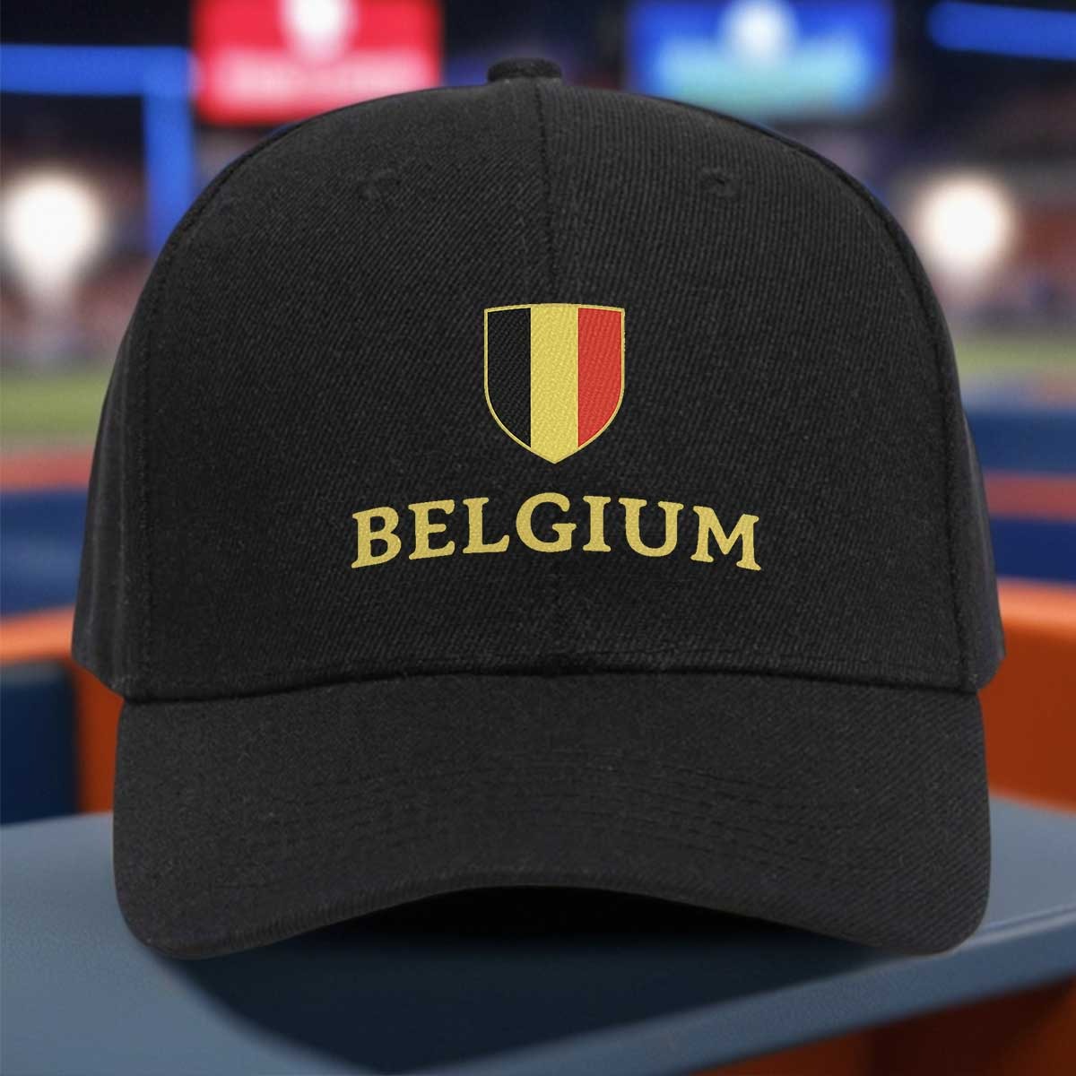 Belgium Flag Baseball Cap Adjustable Fashion Dome Hat