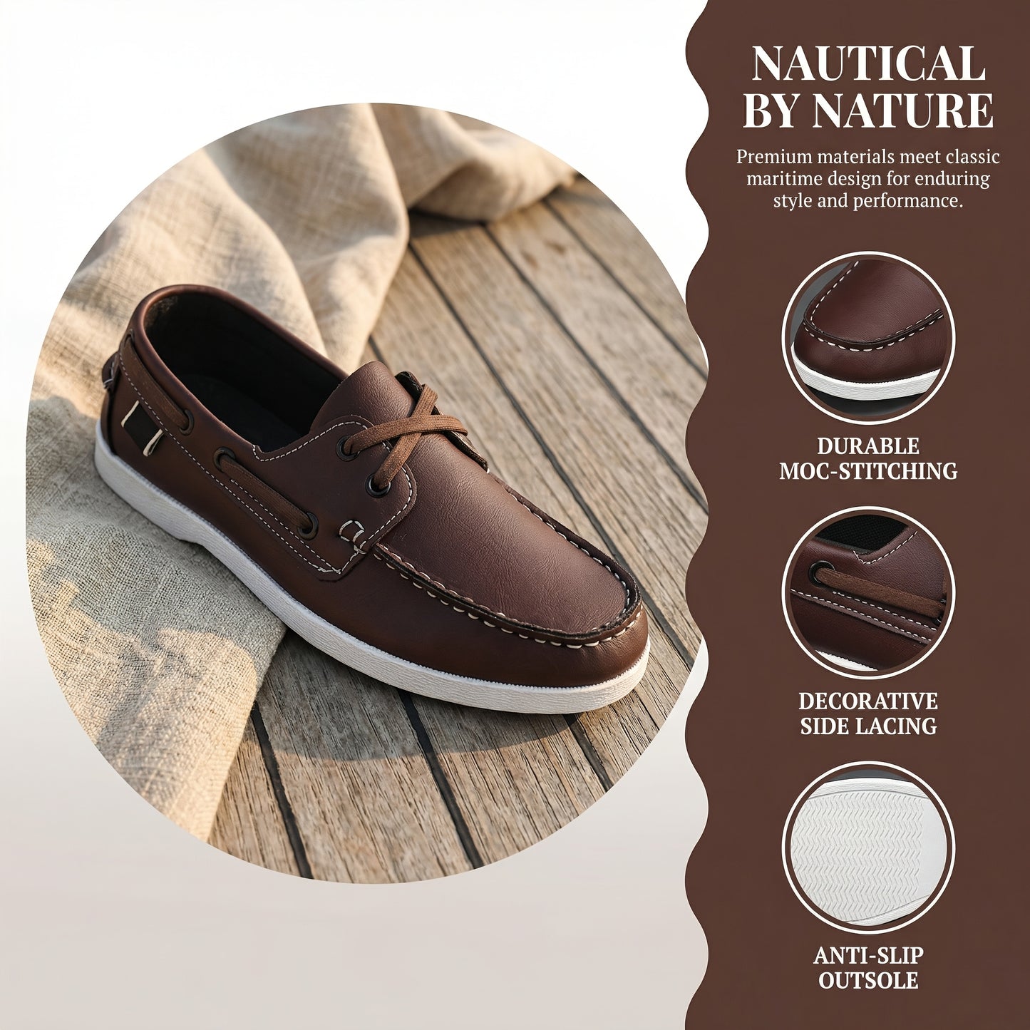 Men's Casual Low-Top Sneakers with PU Upper - All Season