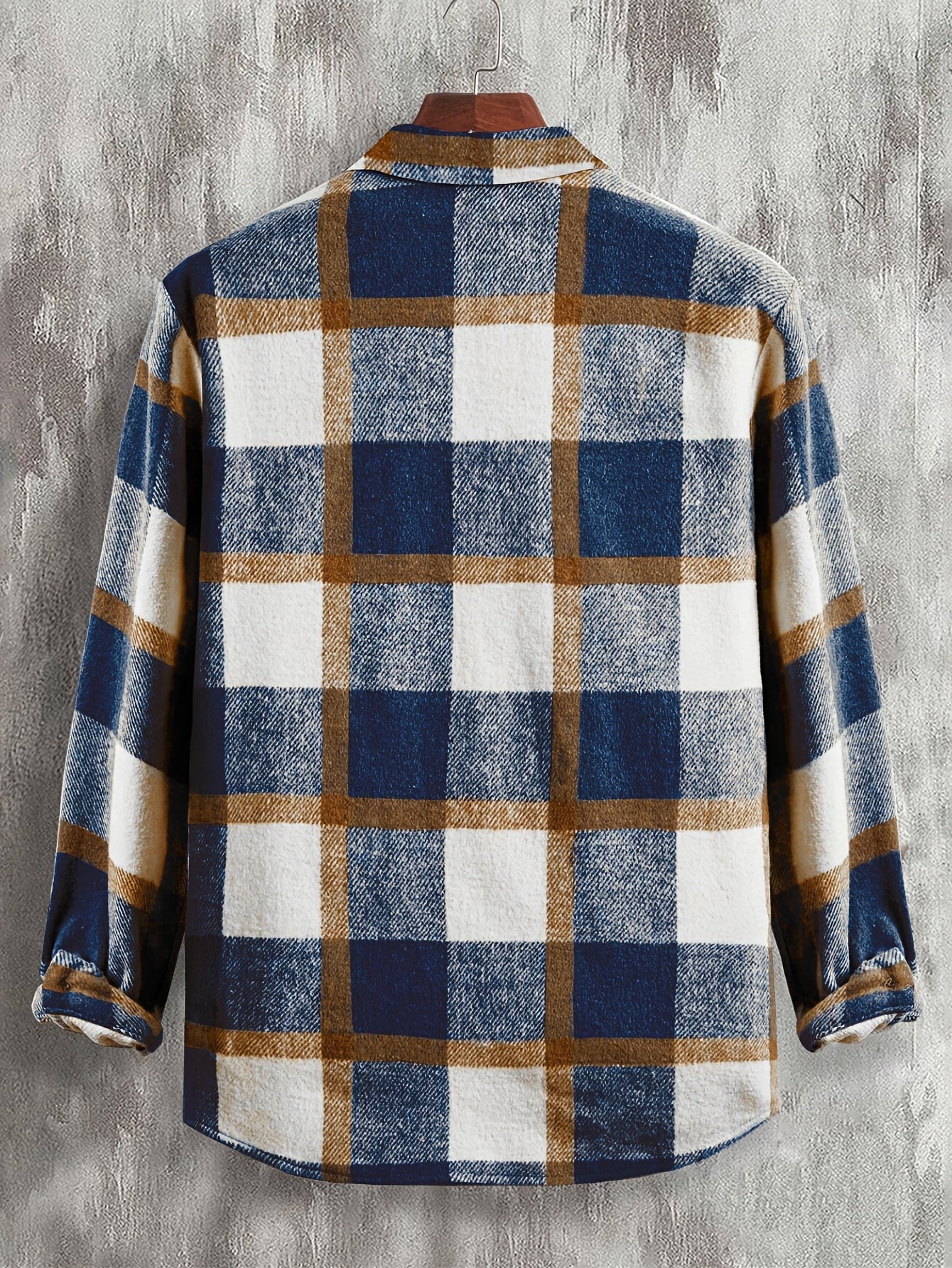 Men's Vintage Plaid Lapel Casual Jacket - Long Sleeve Outerwear