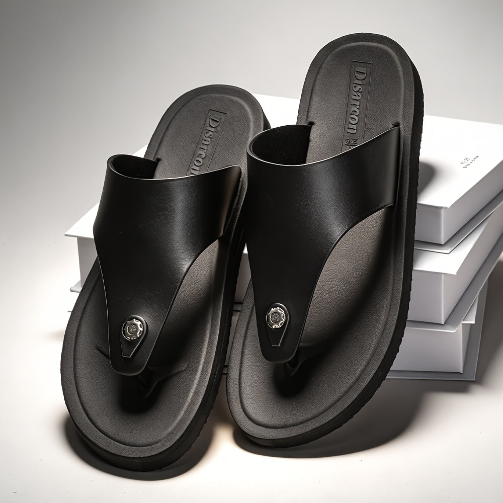 Men's Non-Slip Casual Flip-Flops with Shock-Absorbing Sole