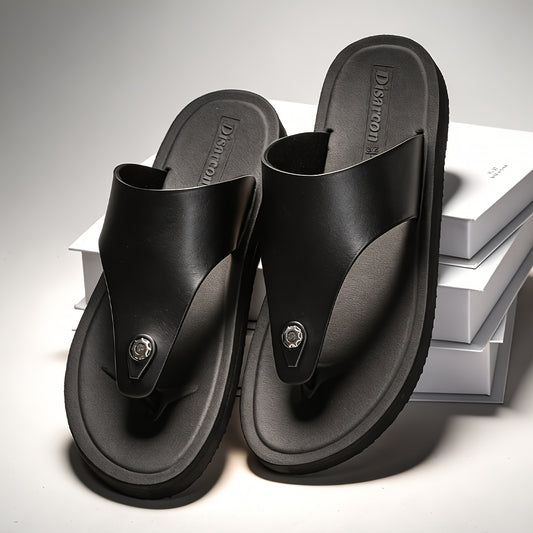Men's Non-Slip Casual Flip-Flops with Shock-Absorbing Sole