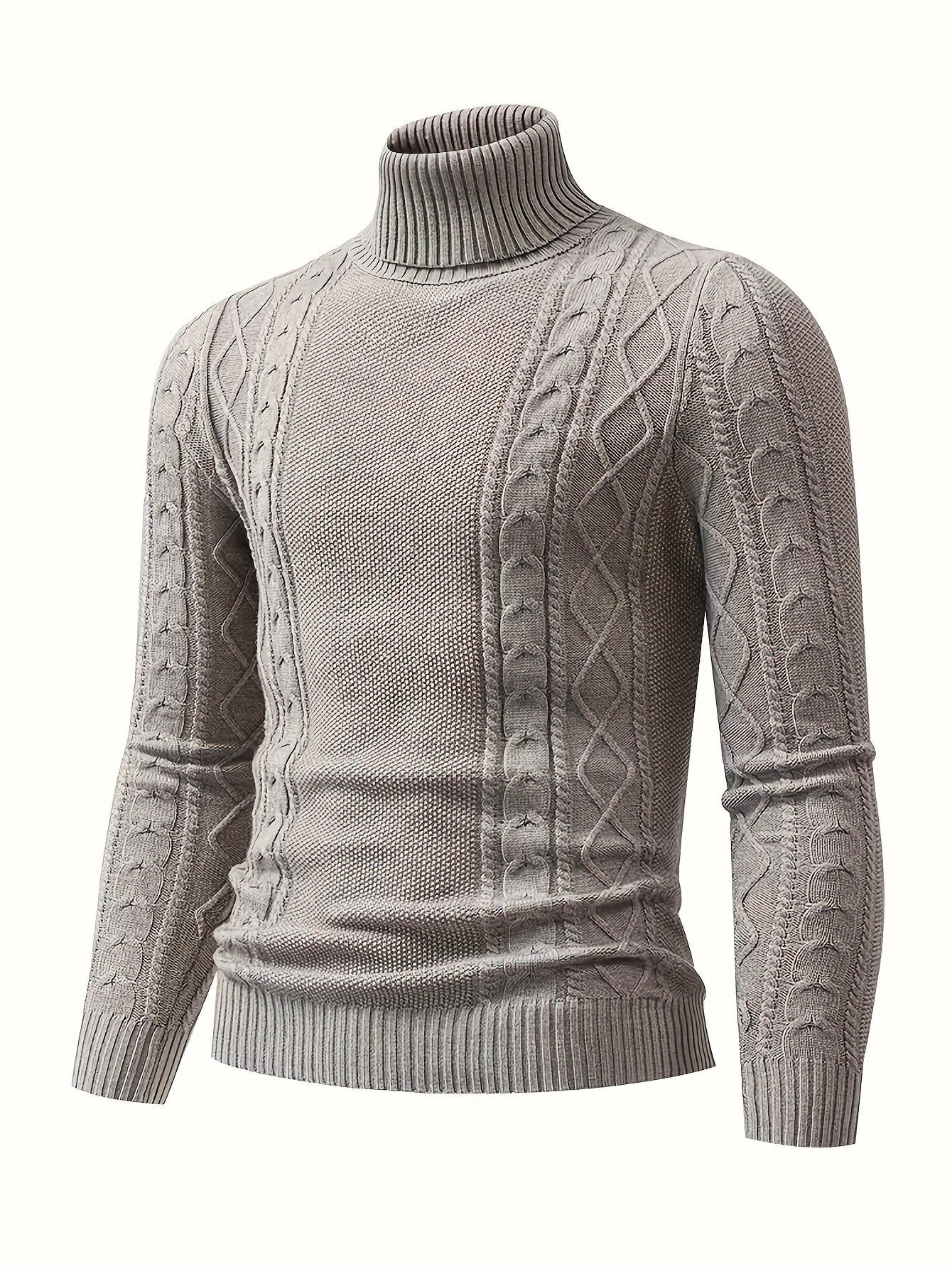2024 New Cross-Border Men'S Plaid Knit Pullover Sweater (Men'S Warm Top)