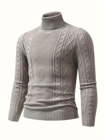 2024 New Cross-Border Men'S Plaid Knit Pullover Sweater (Men'S Warm Top)