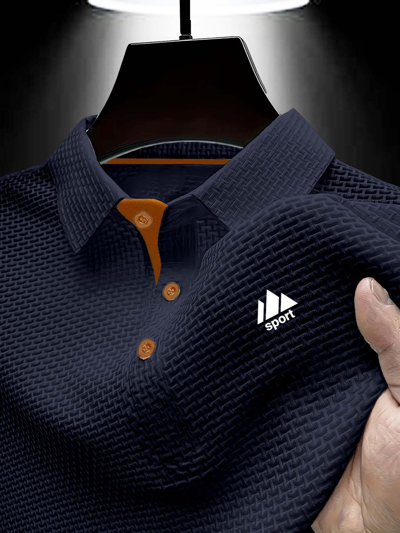 Youth Polo Shirt for Teens - Sporty Geometric Print, Summer Breathable