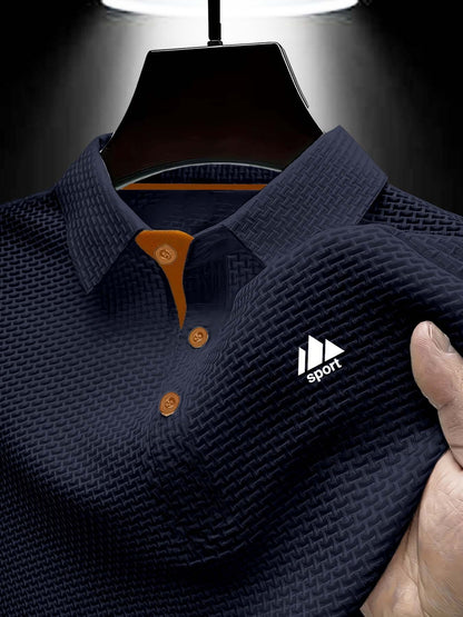 Youth Polo Shirt for Teens - Sporty Geometric Print, Summer Breathable