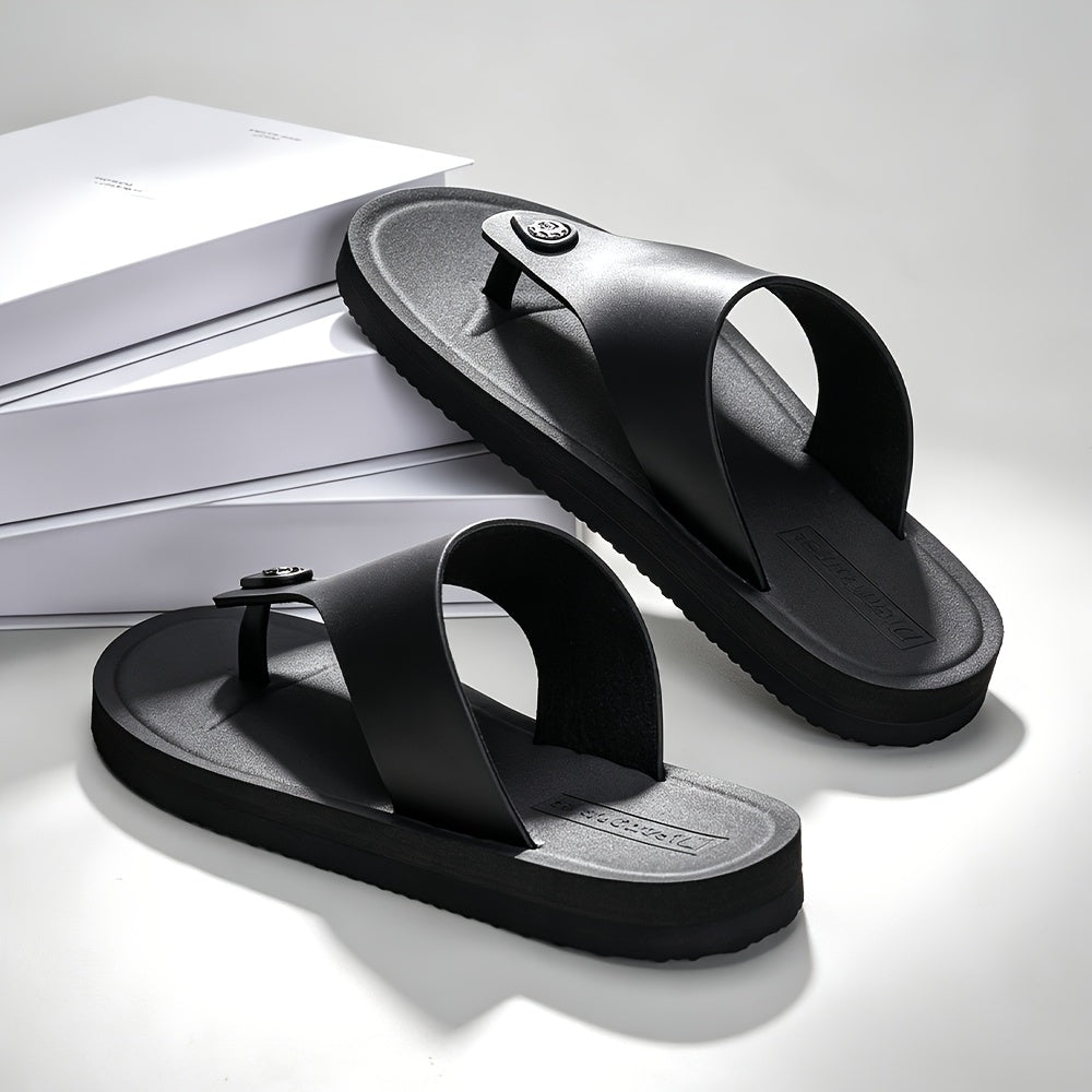 Men's Casual Non-Slip Flip-Flops with Shock-Absorbing Sole