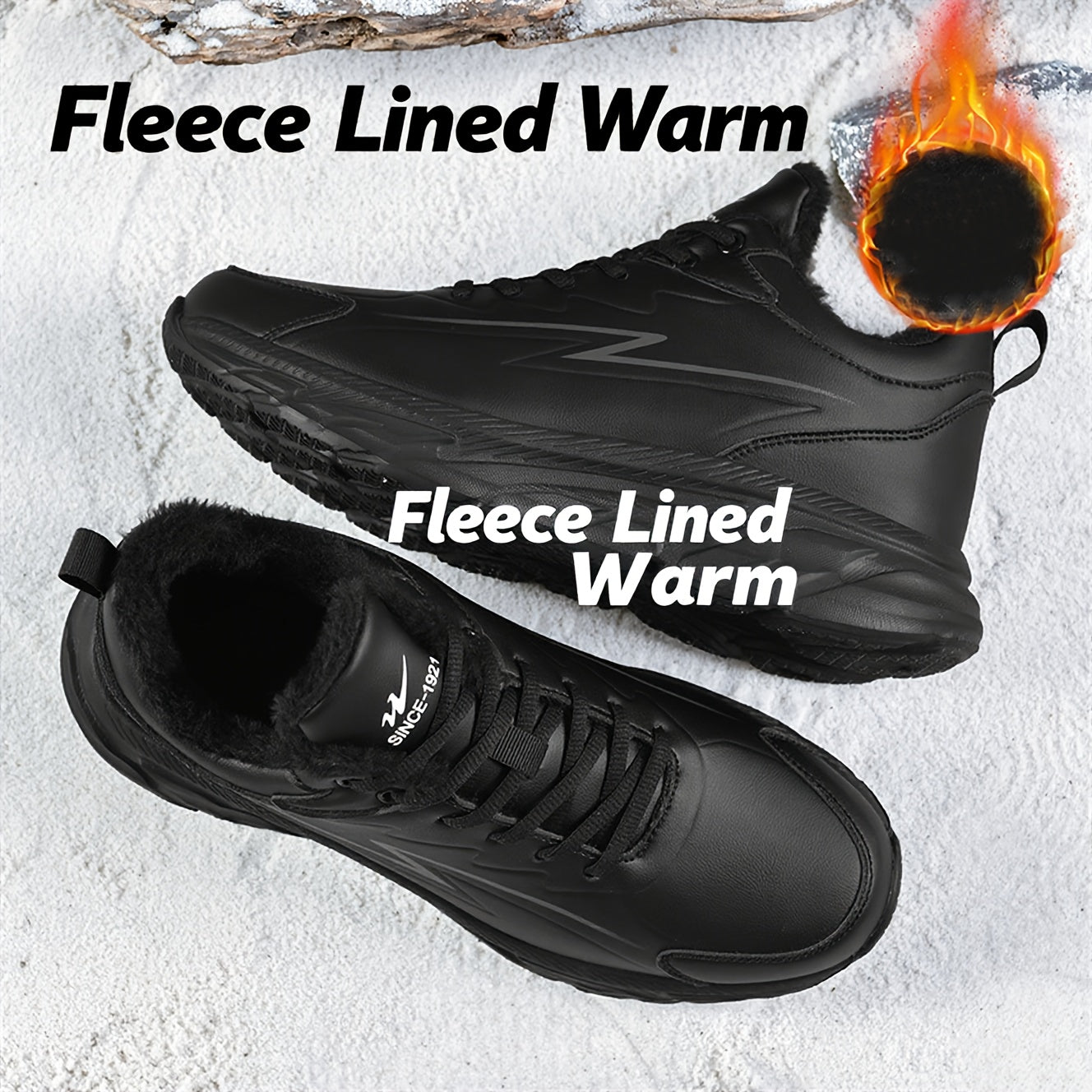 Men'S & Women'S All-Season Snow Sports Shoes - Warm Comfortable Low-Top Sneakers with Lightweight EVA Sole, Durable Synthetic Synthetic Faux Upper & Fabric Lining, Lace-Up Design for Casual Outdoor Activities, Hiking, Walking