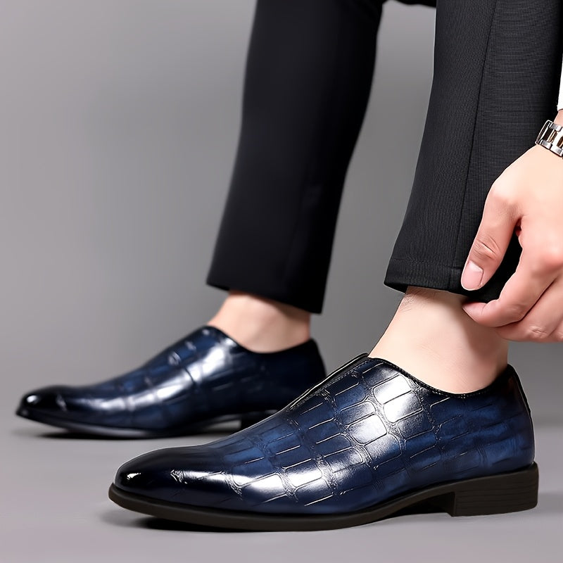 Men's Casual Low-Top Business Shoes with Rubber Sole
