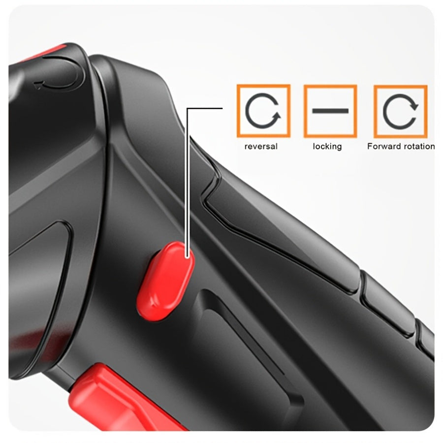47 Rechargeable Cordless Electric Screwdriver Sets - Versatile Rotary Tools with LED Lights, Suitable for Home Repairs, Woodworking, And Household Projects.