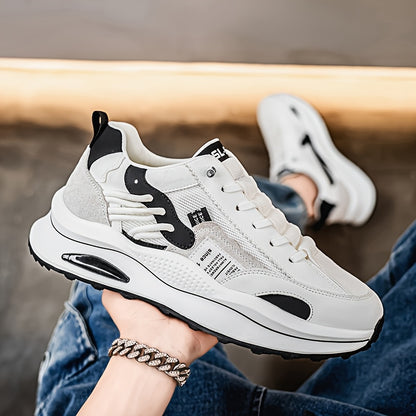 Popular New Fashionable Thick-Soled Sports Shoes for Men, Breathable, Wear-Resistant, Non-Slip, Lightweight Running Shoes, Casual Versatile