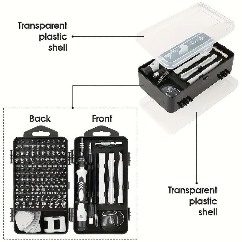 117in 1 Precision Screwdriver Set, Tool Gifts for Men, Mini Repair Tool Kit with Torx Triwing Bits, Repair for Computer, Macbook, Laptop, Glasses. Screwdriver bits are made of high-quality CRV steel, which is wear-resistant a