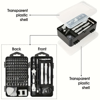 117in 1 Precision Screwdriver Set, Tool Gifts for Men, Mini Repair Tool Kit with Torx Triwing Bits, Repair for Computer, Macbook, Laptop, Glasses. Screwdriver bits are made of high-quality CRV steel, which is wear-resistant a