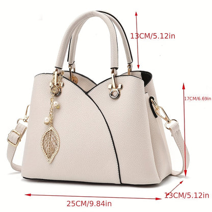 Fashionable Handbag for Women - Elegant Tote with Zipper Closure and Polyester Lining