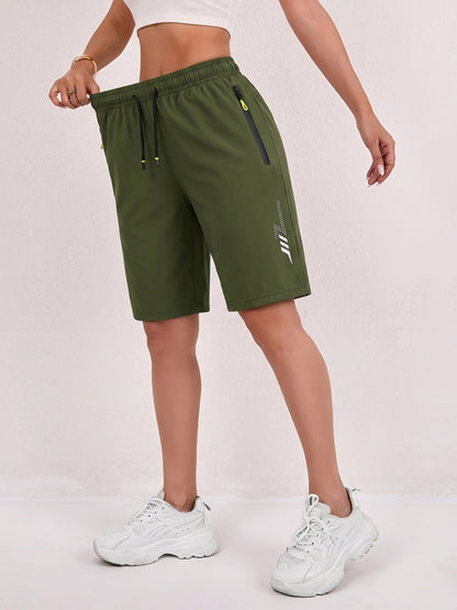 Women’s Lightweight Summer Bermuda Shorts with Drawstring Waist