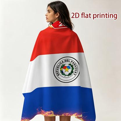 2D Flat Paraguay 2026 Football Fan Banner Polyester Flag