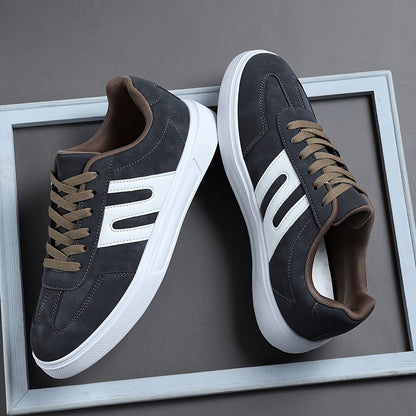 Men's Low-Top Casual Lace-Up Sneakers with EVA Sole
