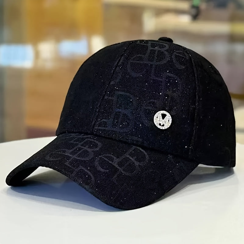 Women's Lightweight Adjustable Baseball Cap with Embroidered Design