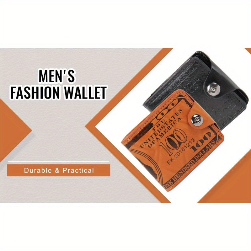 The Latest Upgraded Men'S Synthetic Faux Leather Wallet for 2025 Comes with a Credit Card Holder And a Photo Compartment. Its Elegant Design Is Perfect for Everyday Use, Featuring a Durable Denim Lining. This Unique Wallet, w