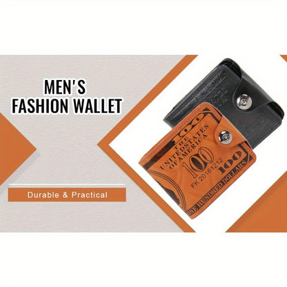 2025 Latest Upgraded Men's Faux Leather Wallet, Credit Card and Photo Holder, Elegant for Daily Use, Durable Denim Lining, Everyday Wallet | Unique Wallet | Denim Lined Wallet, Small Wallet for All 4 Seasons, Mother's Day, Fa
