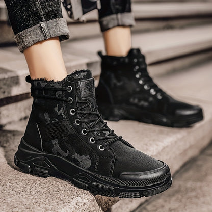 Men'S Extreme Cold Weather Snow Boots - Thermal Insulated Winter Hiking Boots with Lace-Up Closure, Non-Slip PVC Outsole - / Tan Camo - for Ice, Snow, Hunting, Camping - Durable Synthetic Upper - All-Day Warmth for Outdoor Ad