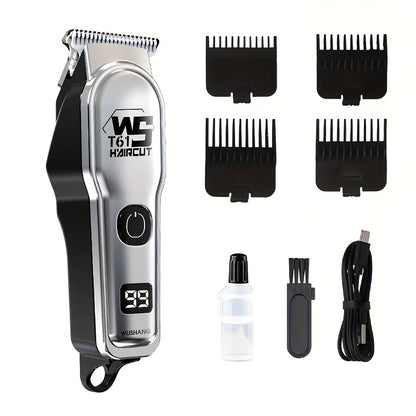 Electric Hair Clipper for Home Use, Electric Razor, Carving Trimmer, Bald Head Tool, Electric Shaver for Adults, Includes Four Combs, USB Rechargeable, Perfect Haircutting Tool