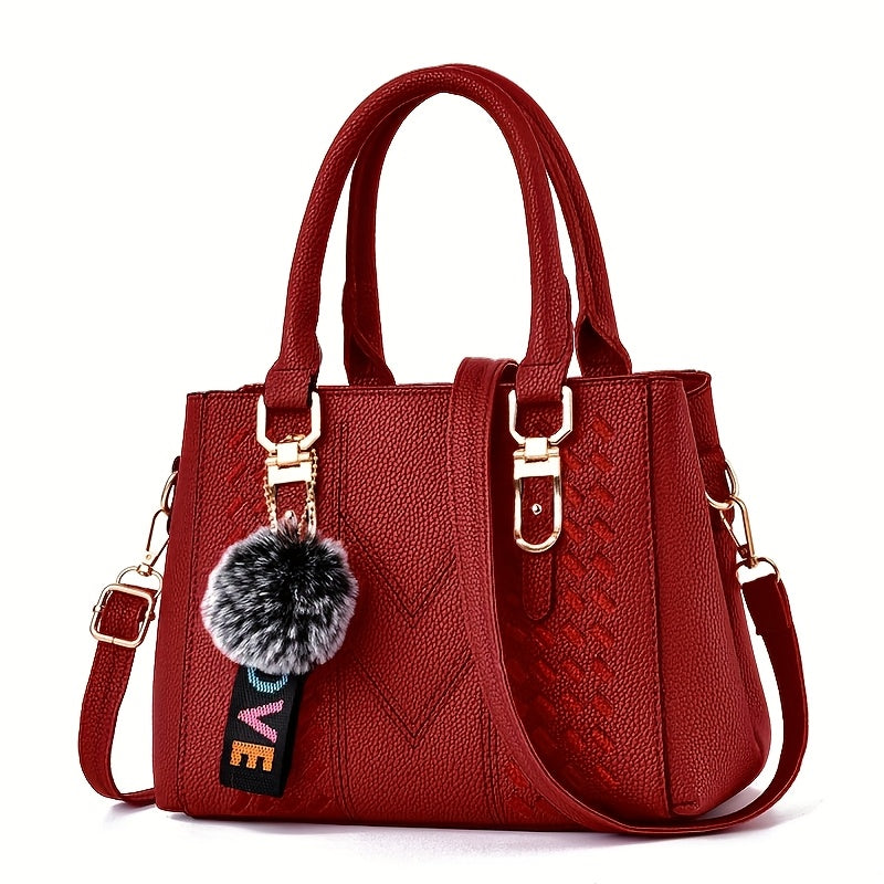 Parent Bag Handbag New Fashion    Ball Pendant Small Tote Bag Thanksgiving Gift for Family
