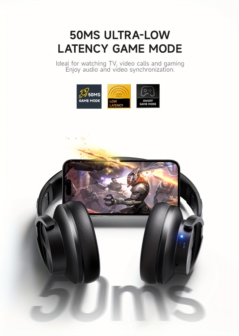 Picun Wireless Headphones, 120 Hours Headphones Wireless, Hands-Free Calls, 3EQ &Game Mode, Foldable Headphones Over Ear for Travel Home Office Cellphone PC