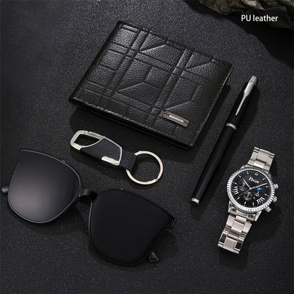 5pcs Fashionable and Versatile Men's Wallet Set, the Perfect Holiday Gift for Him