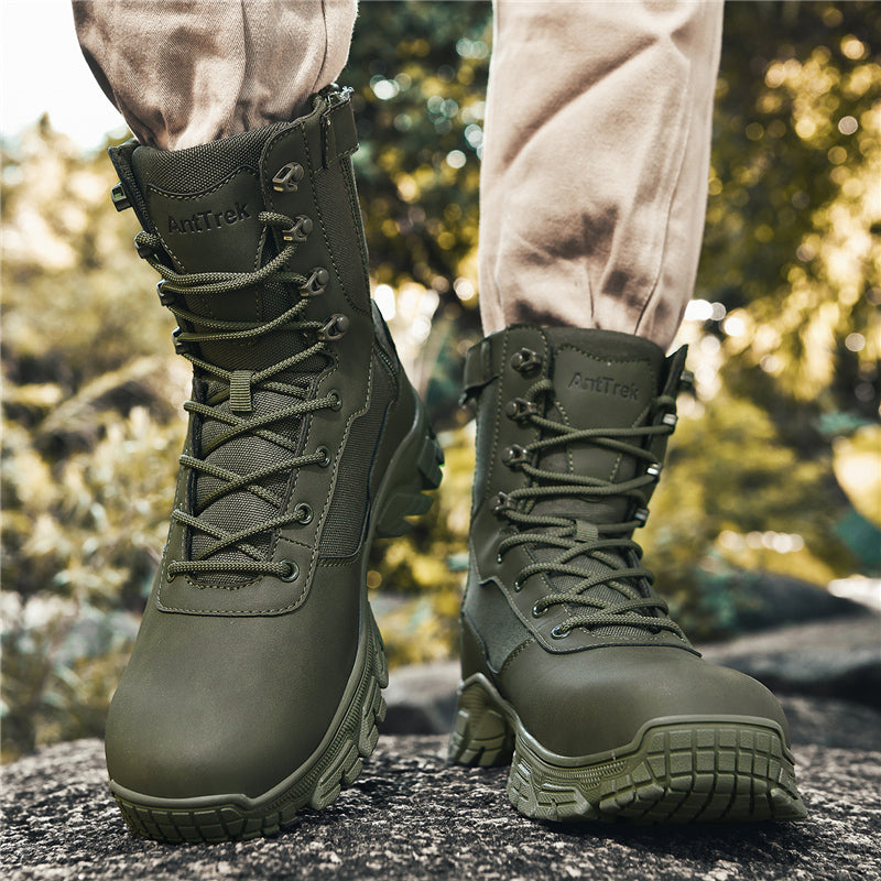 Men's All-Season Hiking Boots with Anti-Slip Rubber Soles