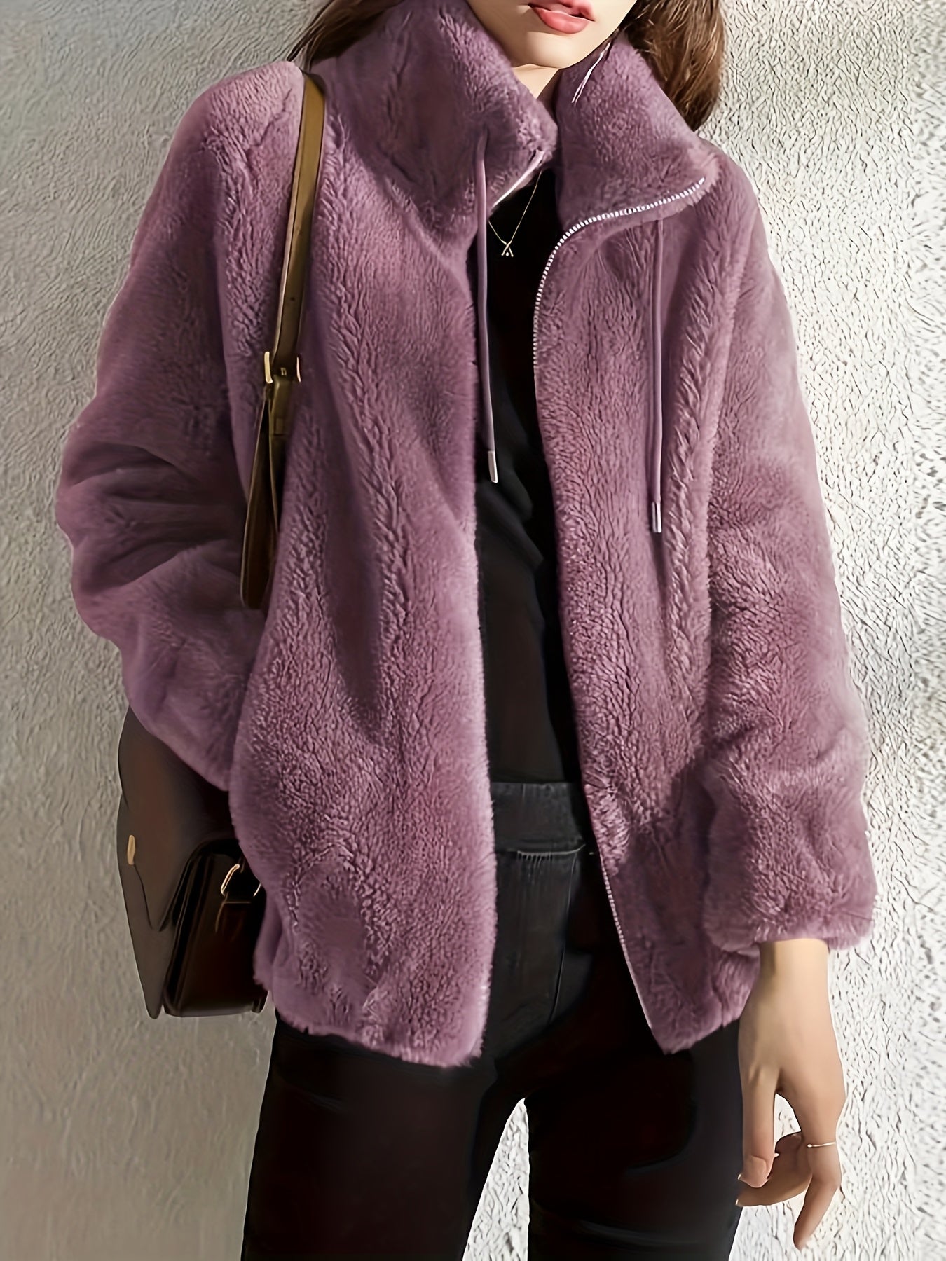 Plus Size - New Women'S Fleece Jacket, Winter Cardigan Sweatshirt, Thick And Warm Double-Sided Coral Fleece, Loose And Stylish Outerwear.