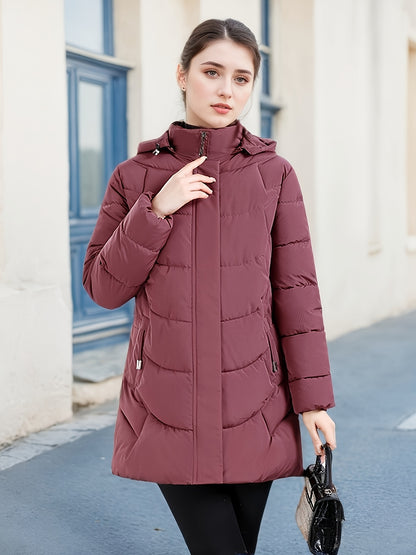 Women's Elegant Winter Jacket - Shearling-Like Bead-Like Button Closure Coat, Puffer-Free, Hand Washable Long Sleeve Outerwear for Cold Weather (Casual & Formal) - Black Jacket Without Belt/Hardware (Ready-to-Wear), Winter Ja